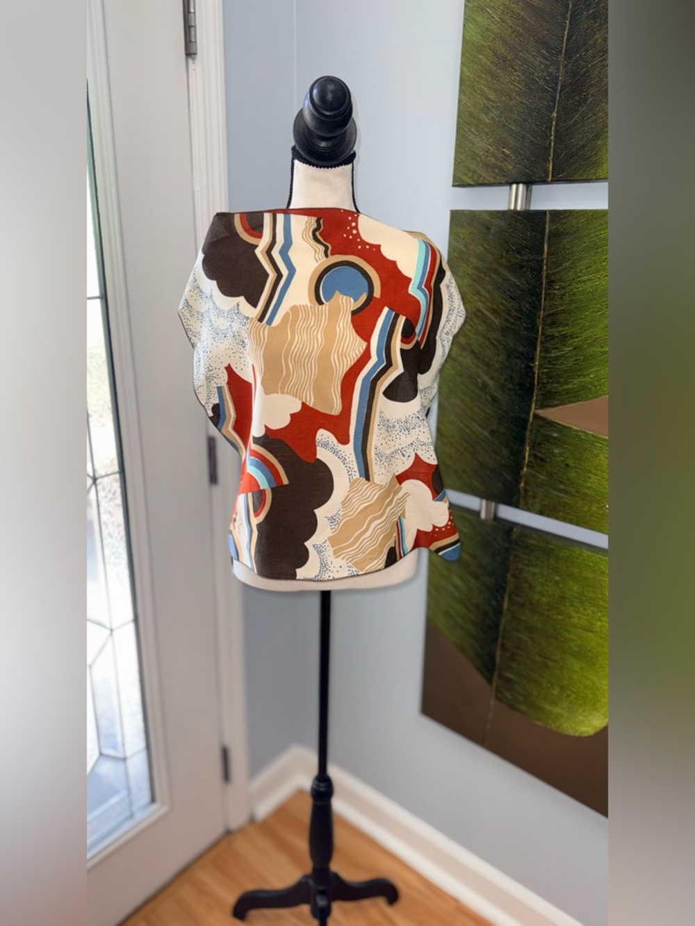 Vintage 70’s Bold, Abstract, Geometric, Earth Tone Symphony Scarf!